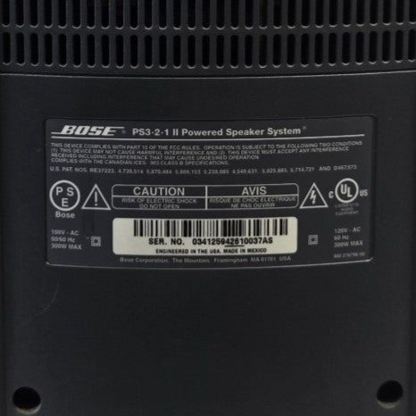 Bose PS3-2-1 Wired Speaker System Black