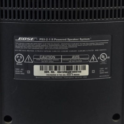 Bose PS3-2-1 Wired Speaker System Black