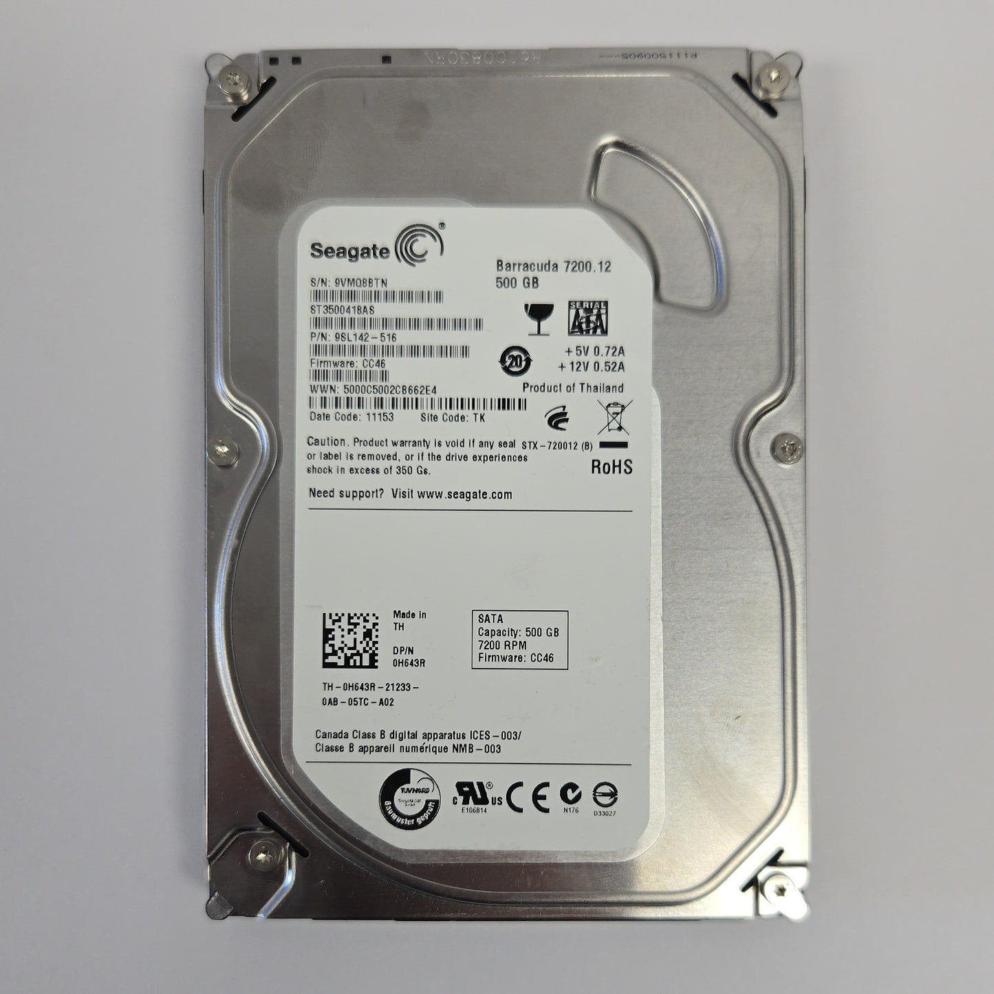 Seagate 3.5" Barracuda 1TB SATA III 6Gbps HDD ST1000DM003