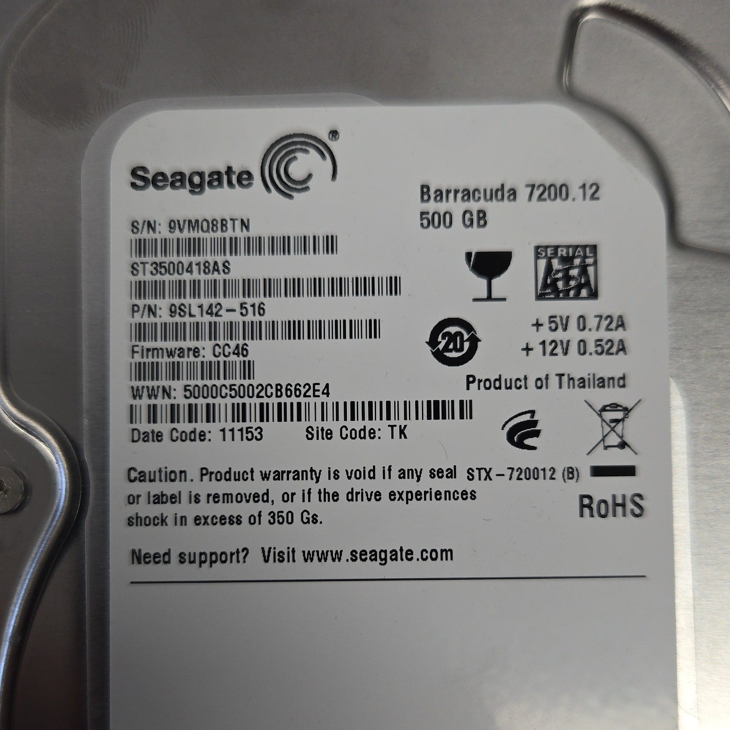 Seagate 3.5" Barracuda 1TB SATA III 6Gbps HDD ST1000DM003