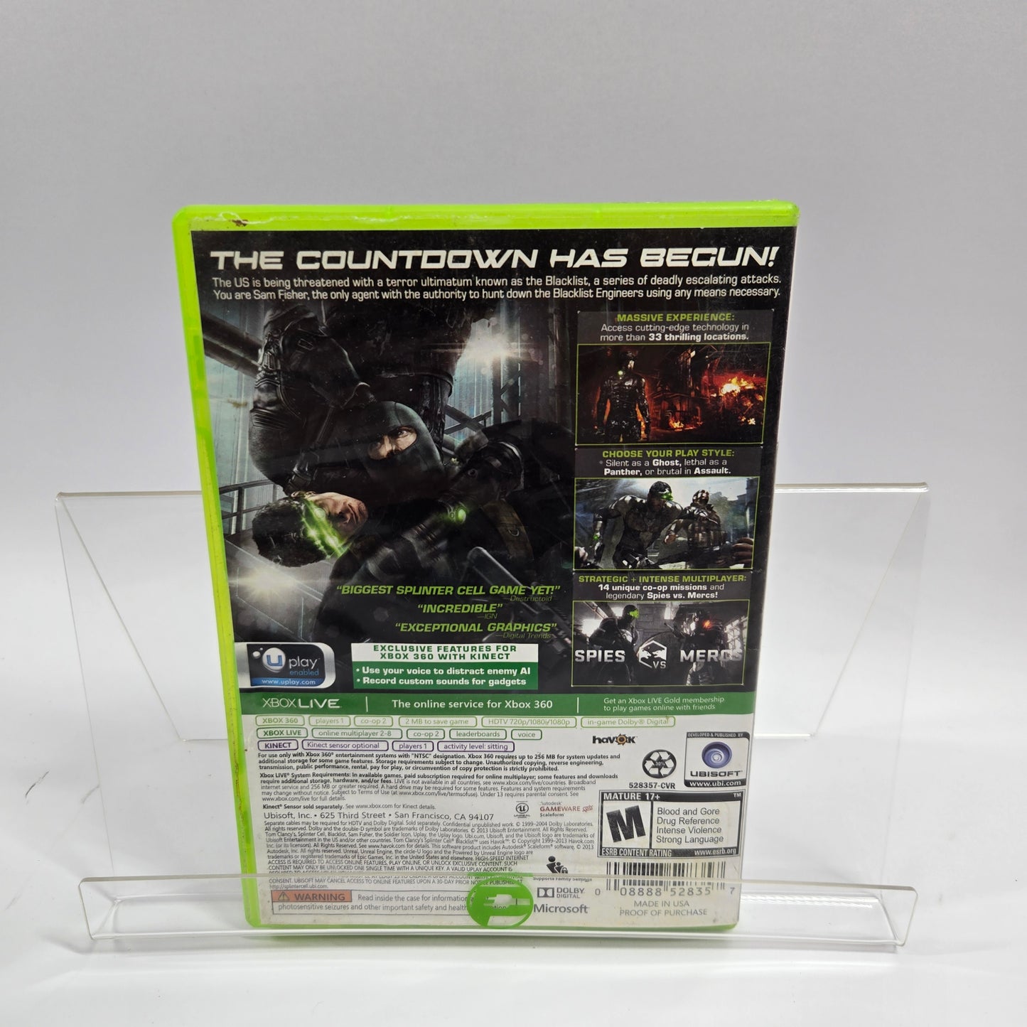 Splinter Cell: Blacklist (Microsoft Xbox 360, 2013)