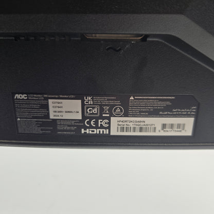 AOC 27" C27G4X FHD LCD VA FreeSync Gaming Monitor